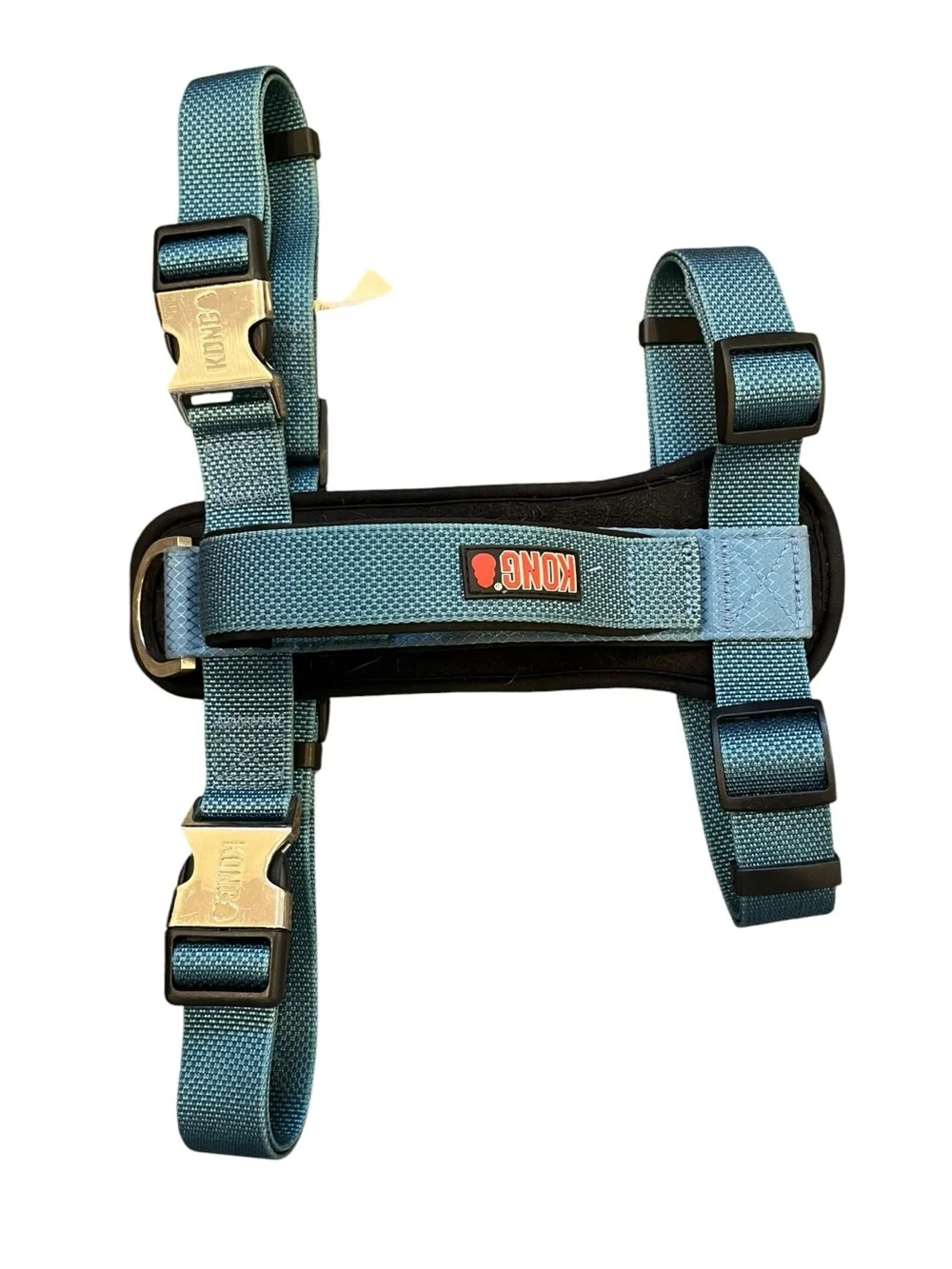 Kong teal harness with red logo